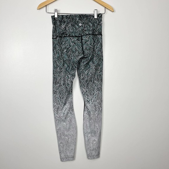 Lululemon Hi Rise Wunder Under Pant Dazzle Nulux Patterned Leggings Size 6 - Picture 7 of 13